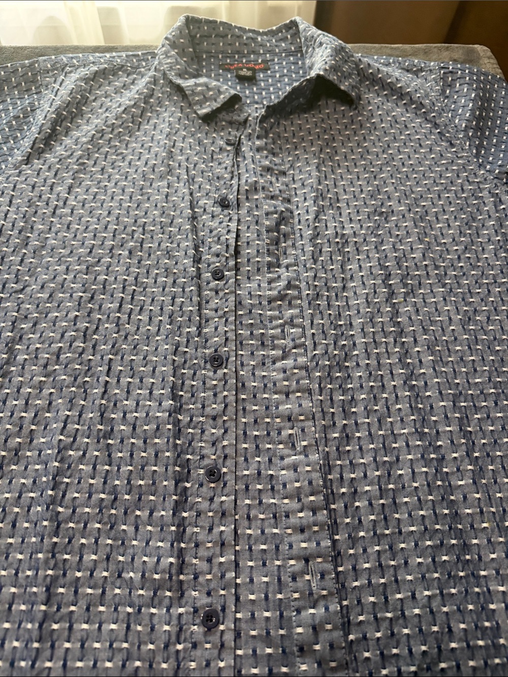 Linea Uomo Men’s blue and white cotton short set